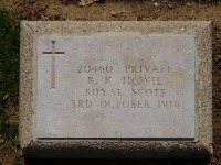 Struma Military Cemetery - Howie, R K